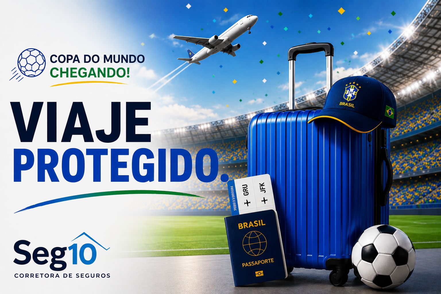 ⚽ Copa do Mundo chegando: você já pensou no seu Seguro Viagem? ✈️🌍