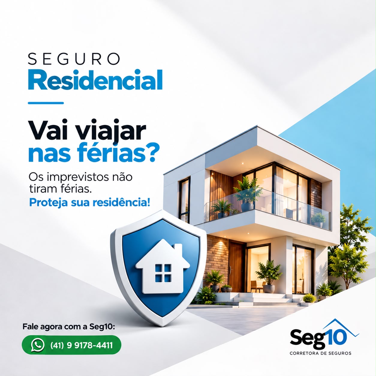🏡 Vai viajar nas férias? Os imprevistos não tiram férias. Proteja sua residência!